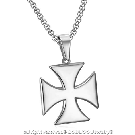 Bobijoo Jewelry Pendentif Templier Croix Patt E Solaire Argent