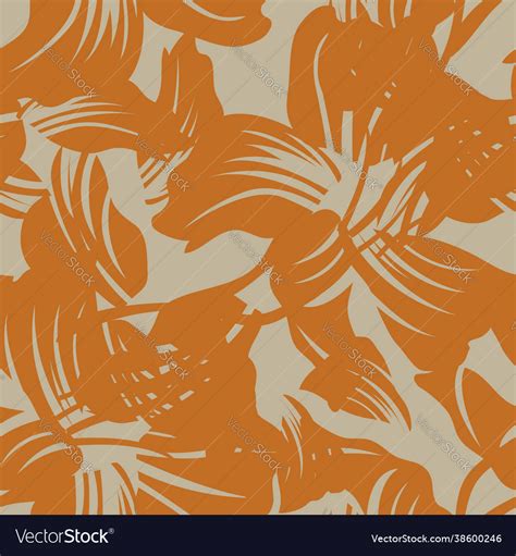 Brown floral seamless pattern background Vector Image