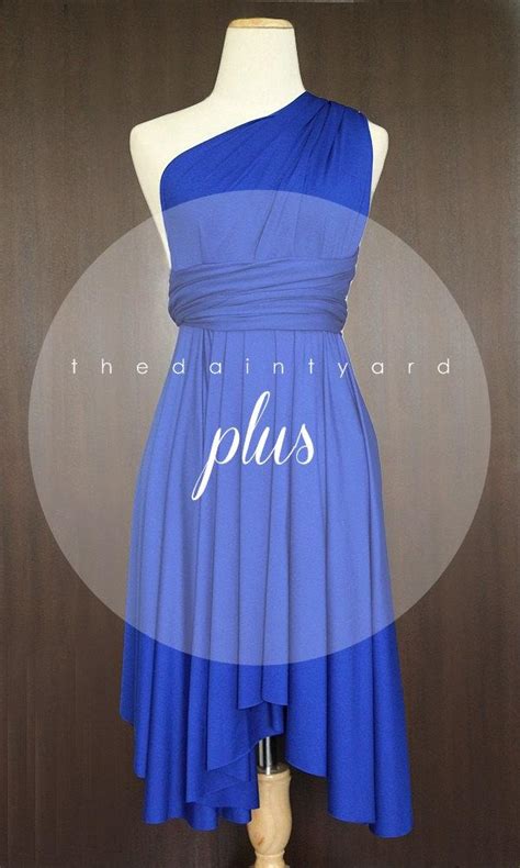 Plus Size Cobalt Blue Bridesmaid Dress Convertible Dress Infinity Dress