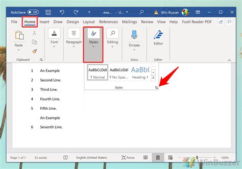 Microsoft Word How To Add Or Remove Line Numbers Winbuzzer