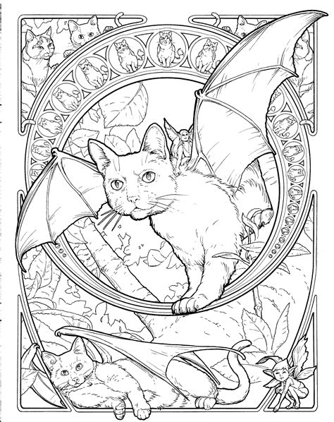 Cute Coloring Pages Of Abstract Cats - Coloring Pages Ideas