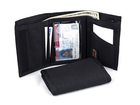 Trifold Wallet in Black Ballistic Nylon – 17BN-BLK – Rainbow of California