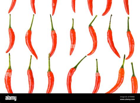 Red Hot Chili Peppers Isolated On The White Background Stock Photo Alamy
