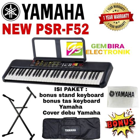 Jual Paket New Keyboard Piano Yamaha PSR F52 PSRF52 PSR F52 Original