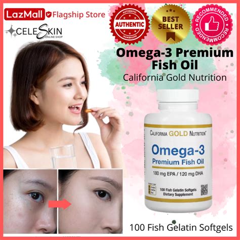 California Gold Nutrition Omega 3 Premium Fish Oil 100 Fish Gelatin