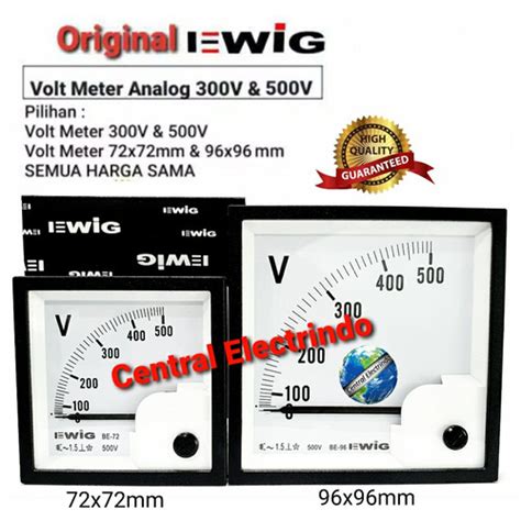 Jual Volt Meter Analog Ewig 72x72 96x96 300v Dan 500v 96x96mm Ac 500v Kota Tangerang