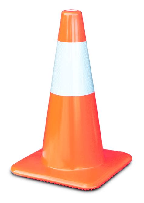 18" Reflective Orange Cones with 6" Collar - Traffic Cones For Less