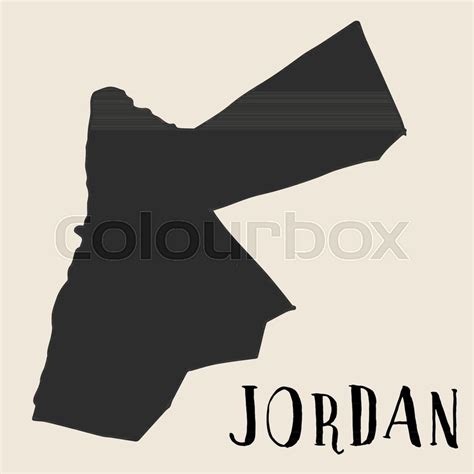 Doodle Freehand Map Sketch Of Jordan Stock Vector Colourbox