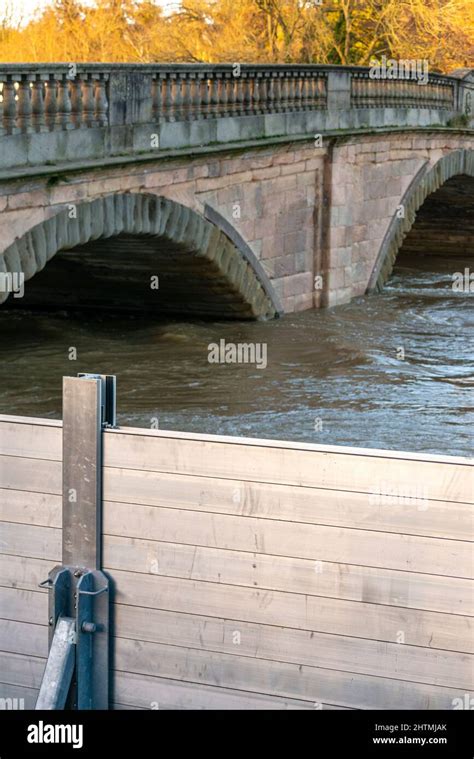 Bewdley Bridge And Beyond Very High River Water Levels Long Stretches