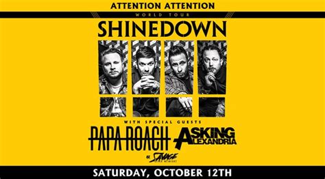 Shinedown Attention Attention World Tour Ovintiv Events Centre