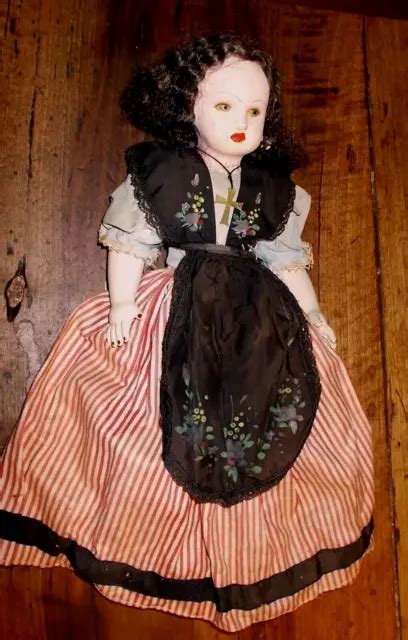 Rare Poup E Ni Oise Ancienne T Te Porcelaine Costume D Origine Cm