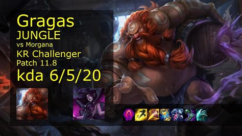 Gragas Jungle Vs Morgana Kr Challenger 6520 Patch 118 Gameplay