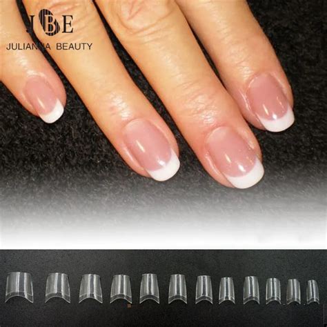 French Short Nail Tip Clear White False Nail Art French Nail Tip Abs