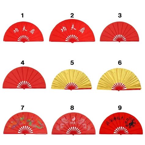 GIFT CHINESE TAI Chi Kung Fu Fan Plastic Bone Fan Folding Stage Fan