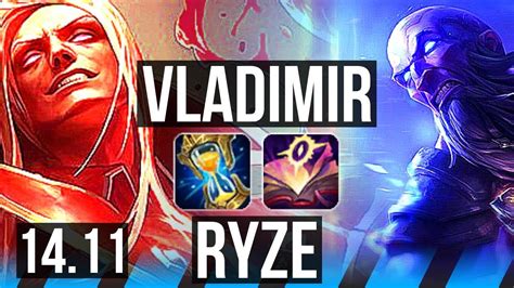 VLADIMIR Vs RYZE MID 61k DMG 2600 Games 6 Solo Kills 5k