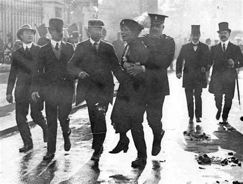 Historical Photos Of Emmeline Pankhurst Being Arrested In London In The