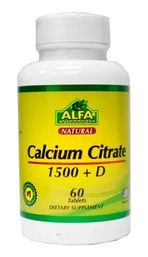 Citrato De Calcio Vitamina D Tabletas Alfa Vitamins Mercadolibre