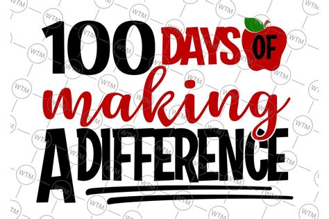 100 Days Of Making A Difference Svg 100 Days Of School Svg I Survived