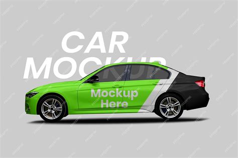 Premium Psd Realistic Car Mockup For Car Wrapping