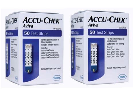 Boxes X Accu Chek Aviva Blood Glucose Test Strips Count