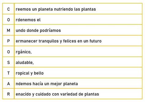 Un Acrostico De Compostar Brainly Lat