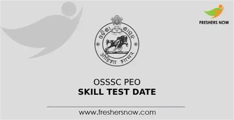 Osssc Peo Skill Test Date Announced