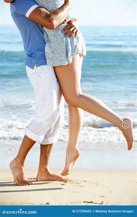 Couple Enjoying Romantic Beach Holiday Stock Image Image Of Beach