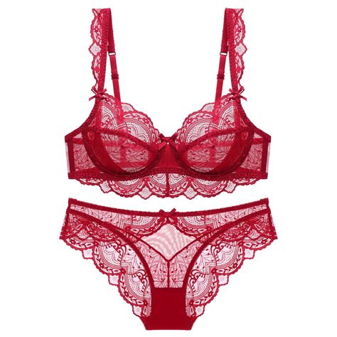 Sentmoon Lingerie For Women Thin Sponge Transparent Bra With Large