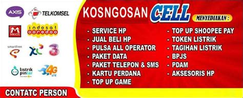 25 Desain Spanduk Jualan Pulsa Yang Keren Kosngosan