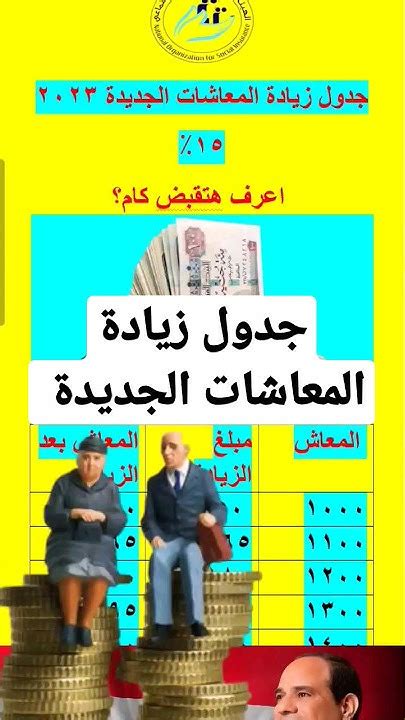 جدول زيادة المعاشات الجديدة 2023 أعرف قبضك وقيمة معاشك Shortsvideo