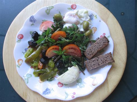 Une Salade Cr Toise Aux L Gumes De Fin D T Et De Pourpier Gourmicom