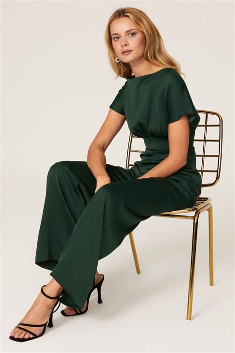 Alexia Admor Green Wide Leg Jumpsuit Artofit