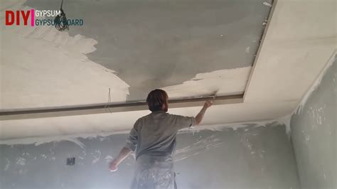 How To Make False Ceiling At Home Bed Room Ceiling Diy Gypsum And Gypsum Board Youtube