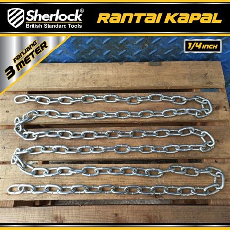 Jual Rantai Besi Kapal Galvanized Mm Inch Panjang Meter