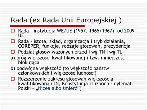 Ppt Instytucje I Kompetencje Unii Europejskiej Powerpoint