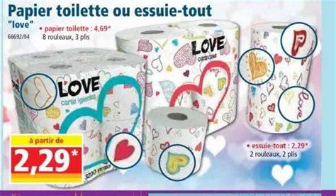 Promo Papier Toilette Ou Essuie Tout Love Chez Norma Icataloguefr