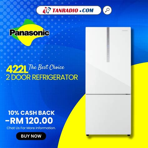 Panasonic Inverter Door Bottom Freezer Refrigerator White L Nr