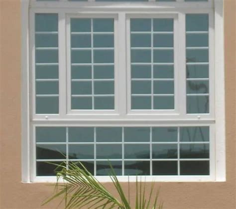 Thermal Break Double Triple Glass Pvc Upvc Window With Mosquito Net