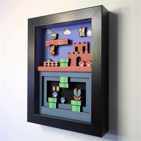 Super Mario Bros For Nintendo Nes D Shadowbox Diorama X Gaming