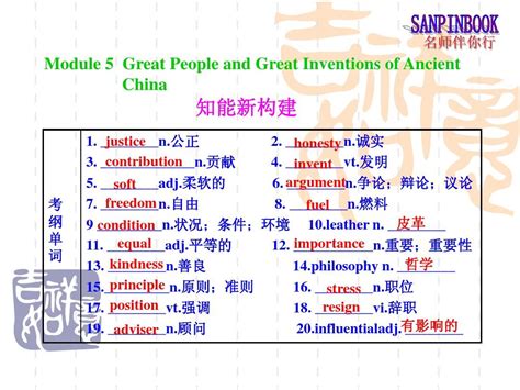 Module Great People And Great Inventions Of Ancient China Word