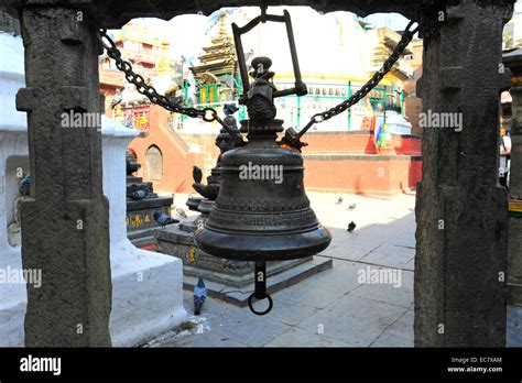 Religious Bell In Nagha Bahal Buddhist Stupa Thamel District