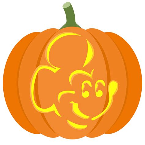 Mickey Mouse Smile Pumpkin Stencil Free Printable Papercraft Templates