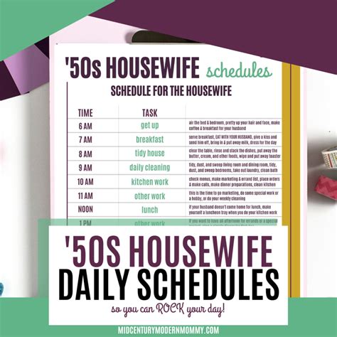 50s Housewife Planning Bundle ⋆ Mid Century Modern Mommy