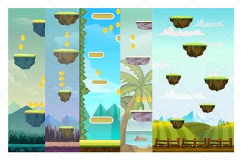 Vertical Game Backgrounds Gamedev Market