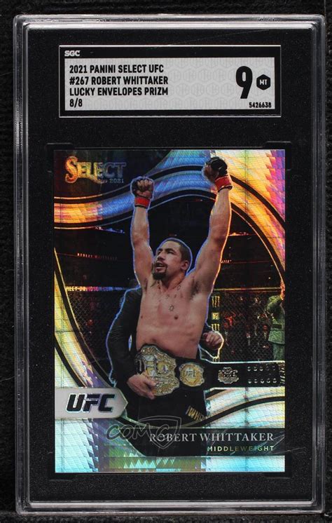 2021 Select UFC Octagonside Lucky Envelopes 8 Robert Whittaker 267