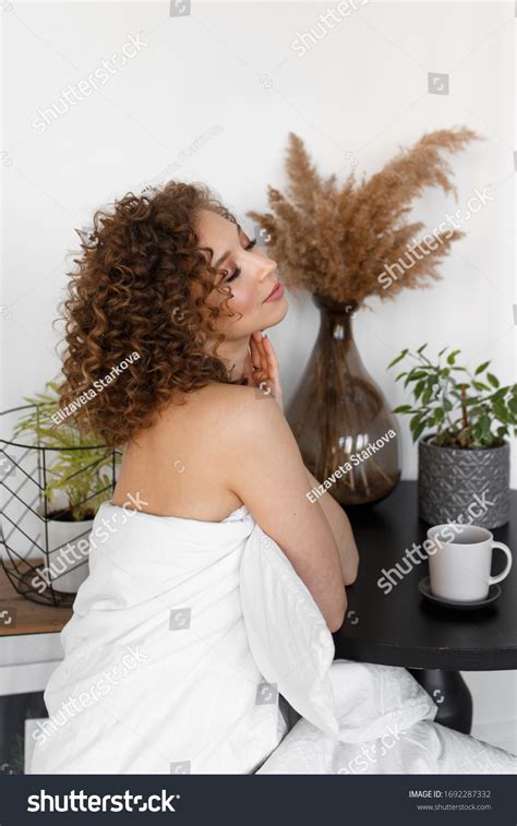 Attractive Tender Curly Haired Naked Girl Stock Photo Shutterstock