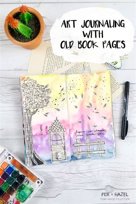 Art Journaling with Vintage Book Pages | Page Flutter