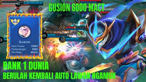 TOP GLOBAL GUSION 6000 MACT BERULAH KEMBALI BIKIN LAWAN NGAMUK