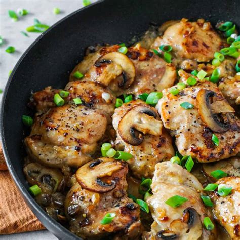 Chicken Thighs With Mushrooms