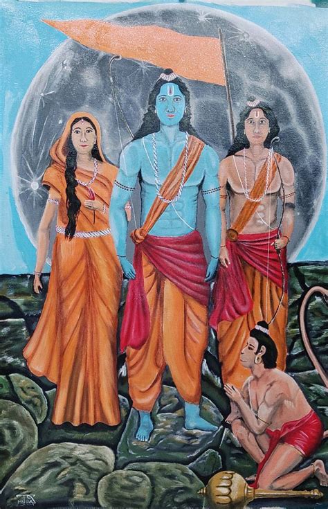 Shree ram painting Painting by Gautam Dhawan | Saatchi Art